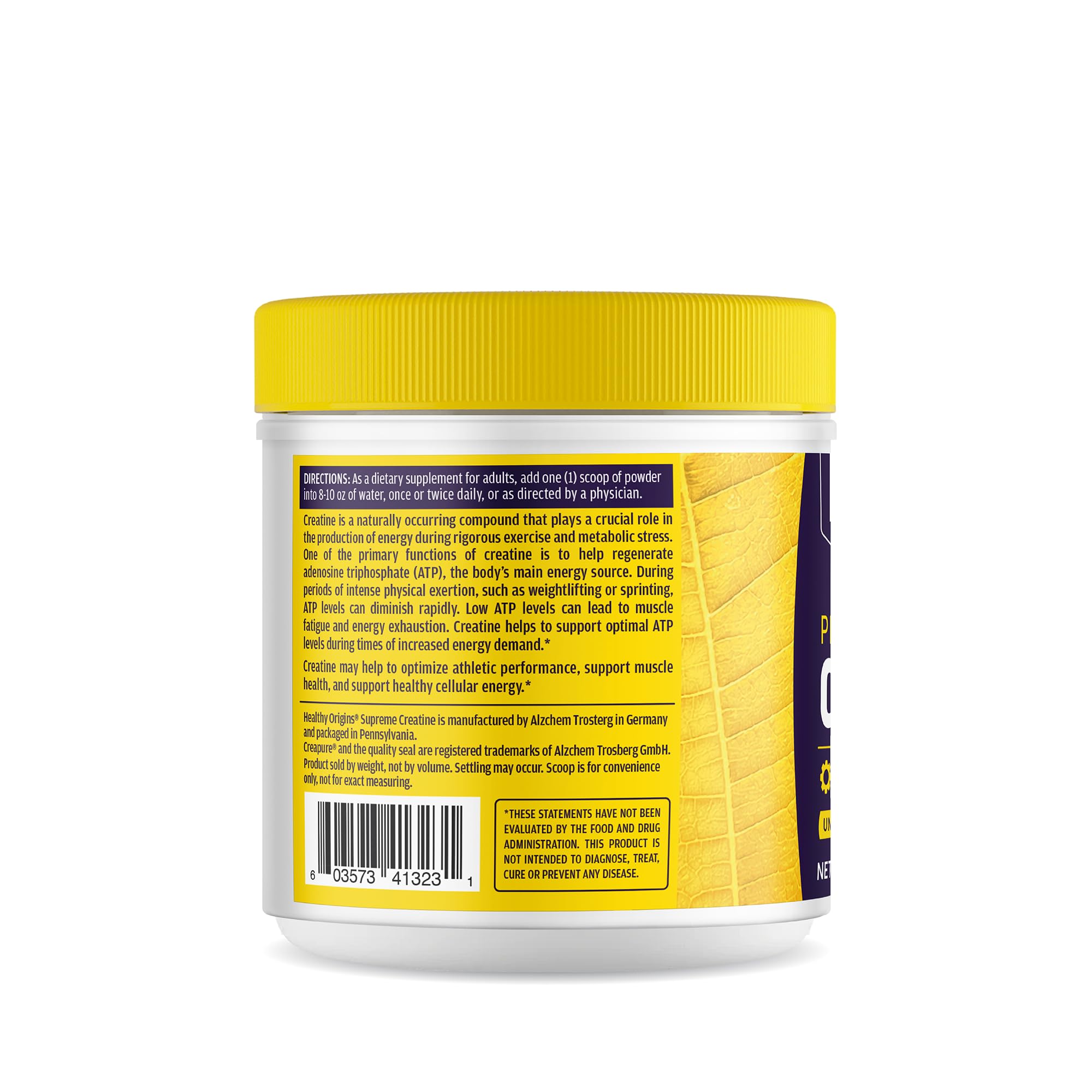 Healthy Origins® Performance Creatine with Creapure®, Unflavored Micronized Powder, Supports Muscle Function, Energy & Recovery, 21.2oz (600g), 120 Servings Healthy Origins Au supplements