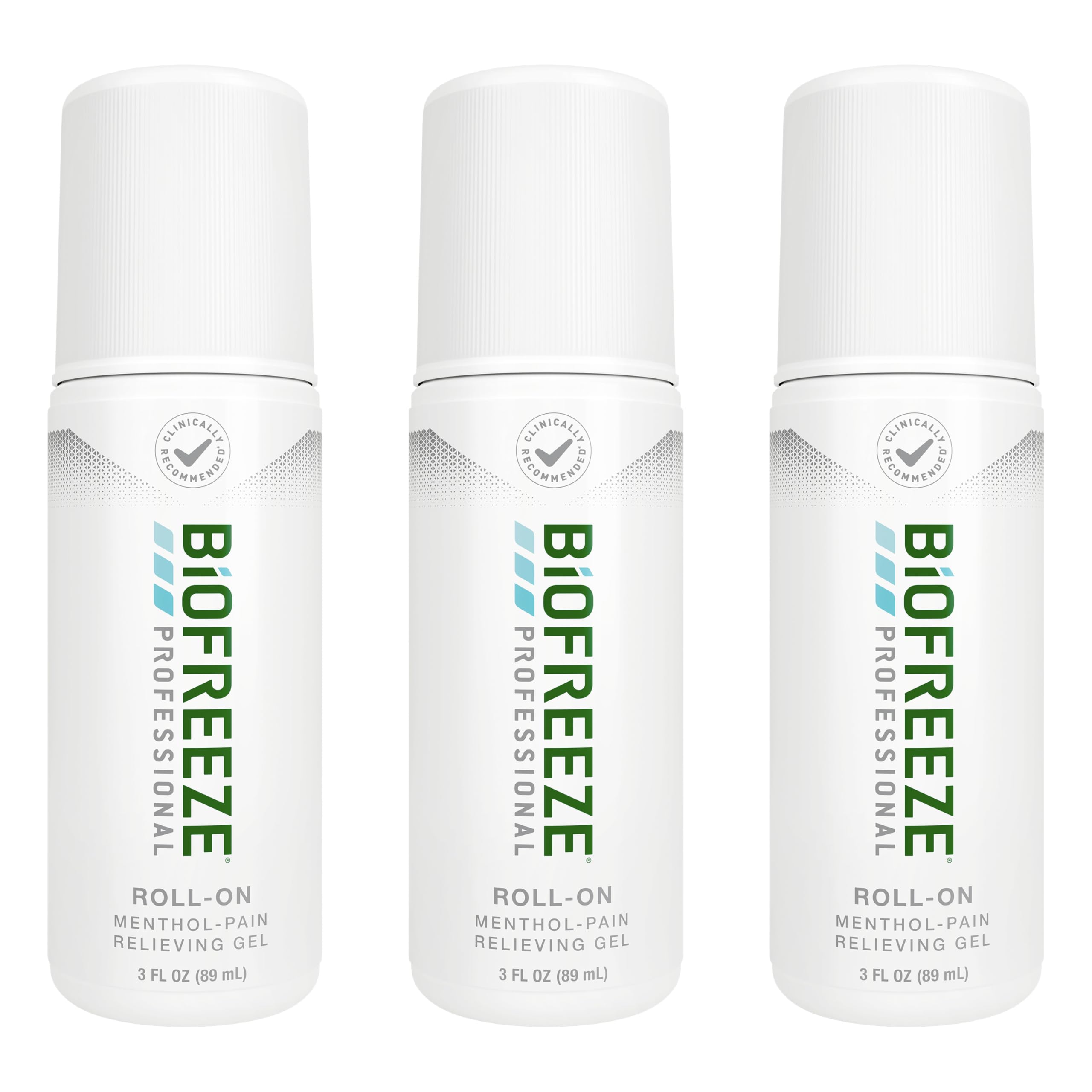 Biofreeze Professional Pain Relief Roll On, Travel Size Arthritis Discomfort Reliever, Fast Acting & Long Lasting Formula, Cooling Menthol Gel 3 Fl Oz (Pack of 3) Biofreeze Au supplements