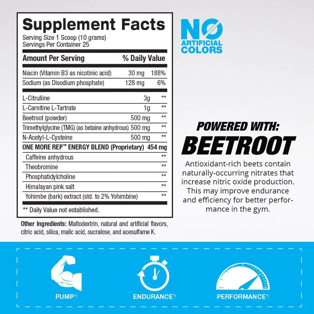 BPI Sports One More Rep Pre-Workout Powder - Increase Energy and Stamina - Intense BPI Sports Au supplements