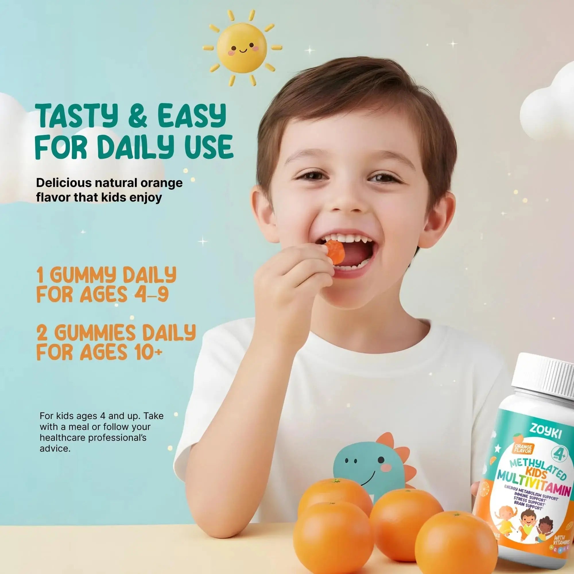 Zoyki Methylated Multivitamin Gummies for Kids - Children’s MTHFR Support Supplement with B Complex 5-MTHF Folate (L-Methylfolate) Zoyki Au supplements