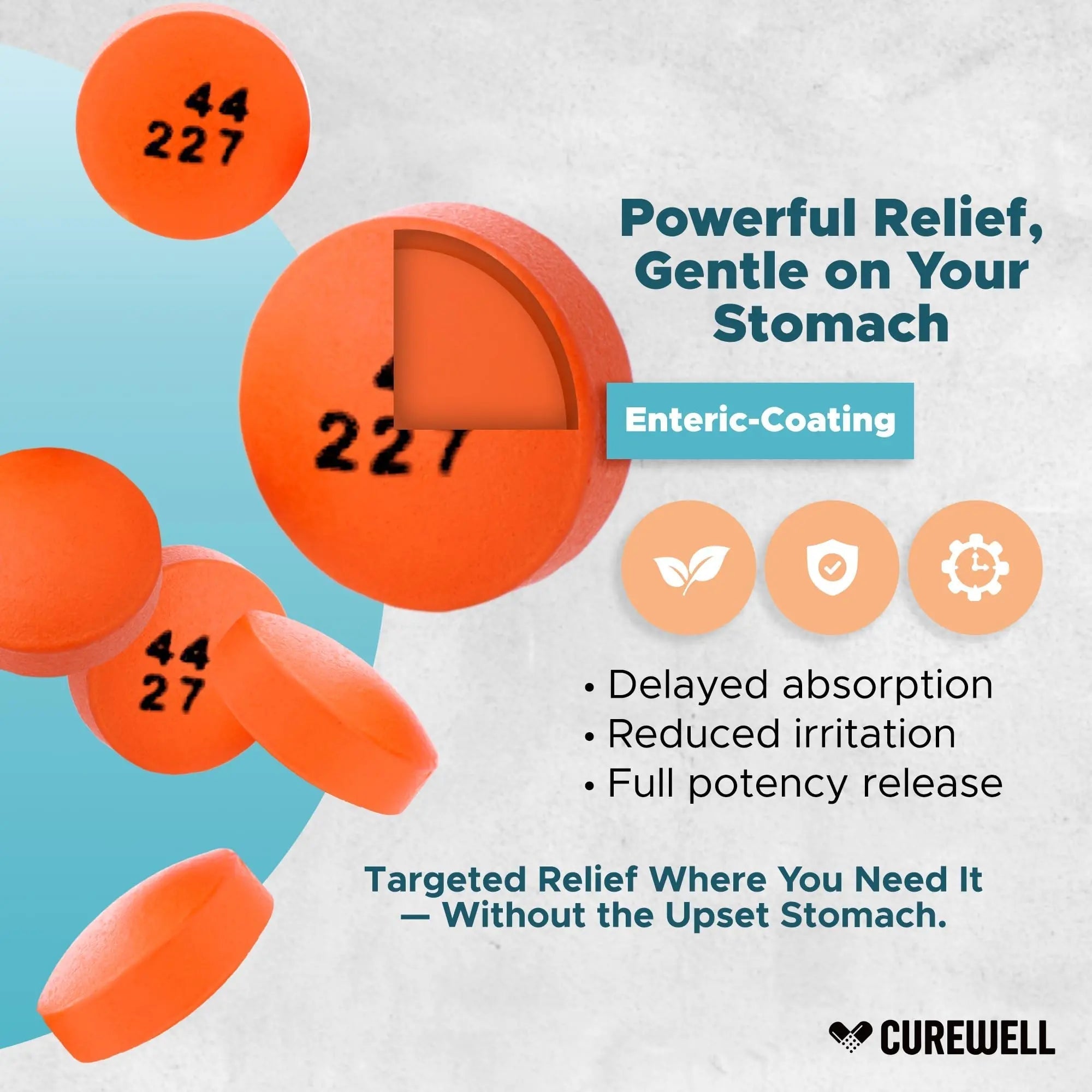 CUREWELL Enteric Coated Aspirin Tablets 325mg (1000 Count) NSAID Pain Reliever & Fever Reducer Coated Aspirin for Adults - Regular Strength for Headache Arthritis Menstrual & Muscle Pain CUREWELL Au supplements