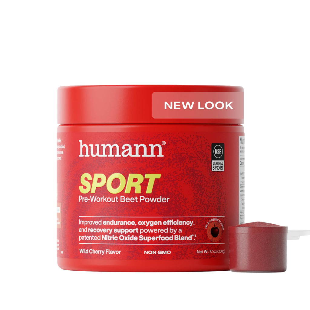 Humann SuperBeets Sport Endurance Pre Workout Powder, Nitric Oxide Supplement, NSF Certified, Stimulant & Caffeine Free, Made with Beet Root,