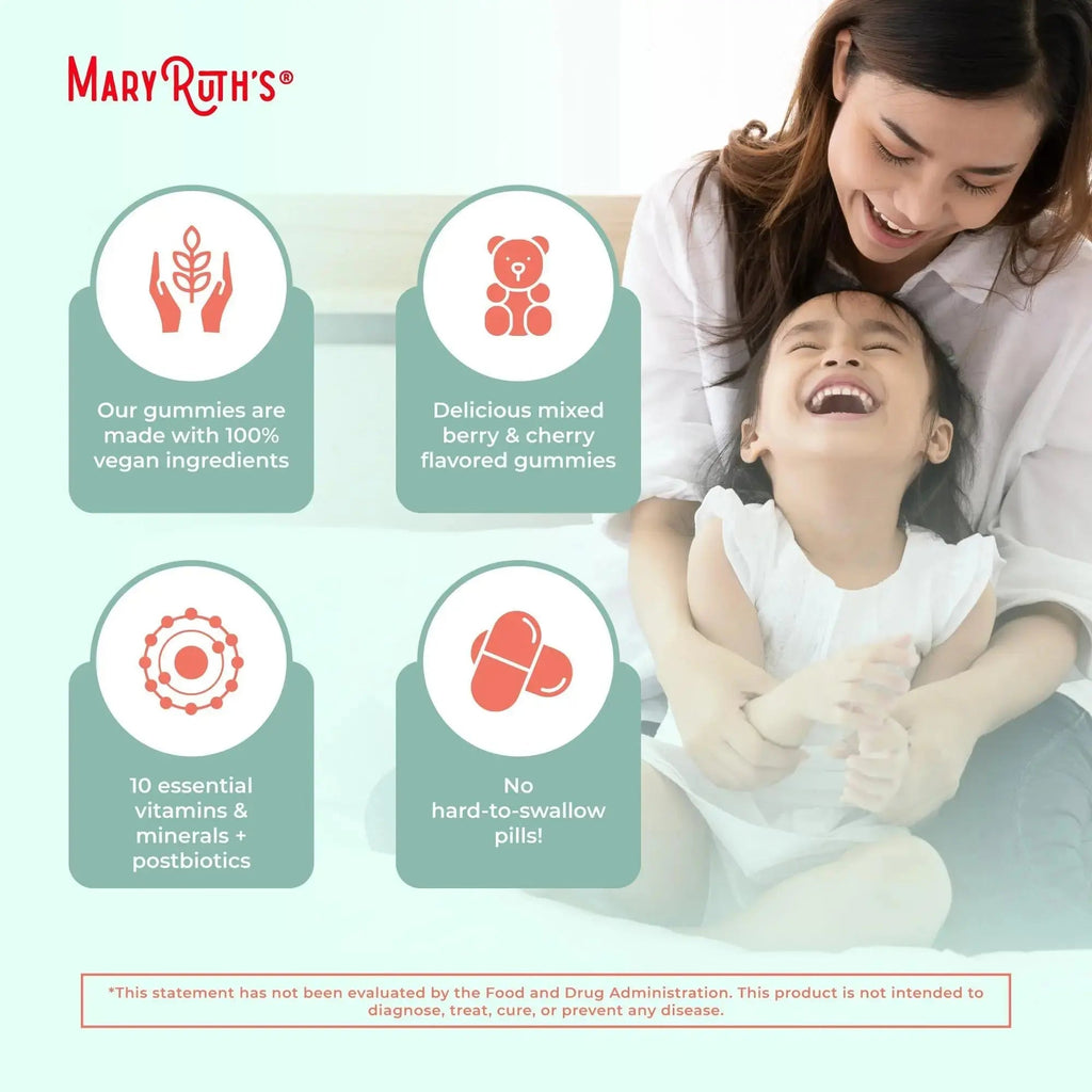MaryRuth Organics Toddler Multivitamin Gummies + Postbiotics | USDA Organic | Vitamins for Kids Ages 2+ | Immune Support | Vitamin C | MaryRuth Organics Au supplements