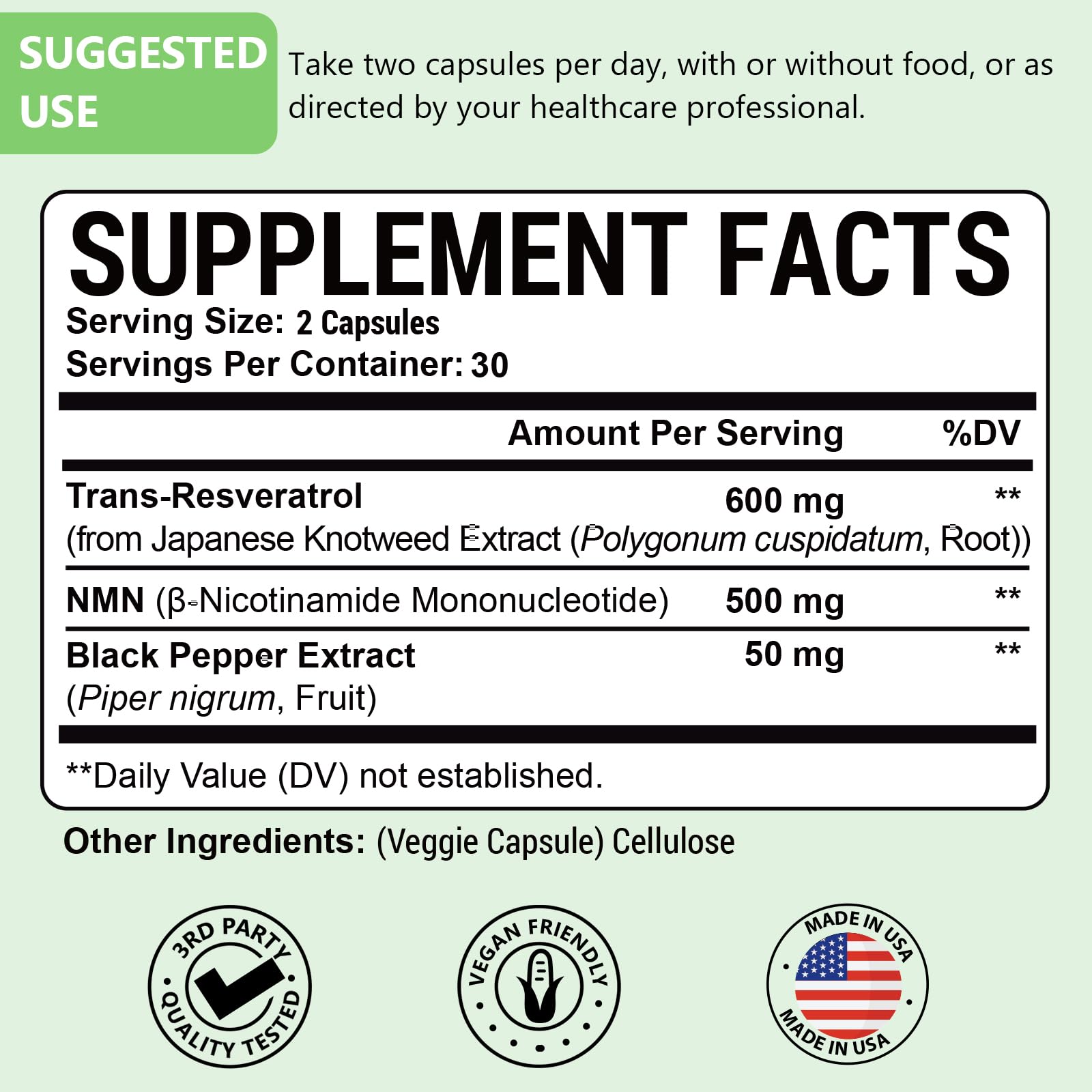 99% Ultra Purity NMN 500mg + Trans-Resveratrol 600mg, 1150mg NMN Resveratrol Supplement, 3-in-1 Advanced Formula for Boost* NAD, Cell, Immune, Energy & Muscle, Healthy Aging, Stabilized Form - 60 Caps Ascuoli Au supplements