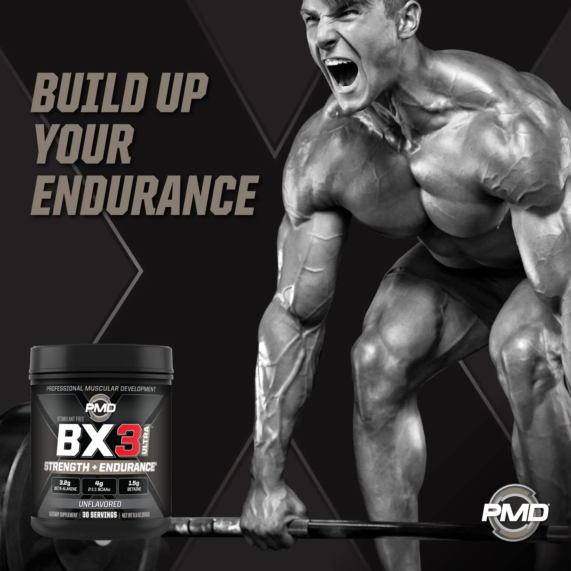 PMD Sports BX3 Ultra Muscle-Building Powder – Beta-Alanine, BCAAs, Betaine Anhydrous PMD Au supplements