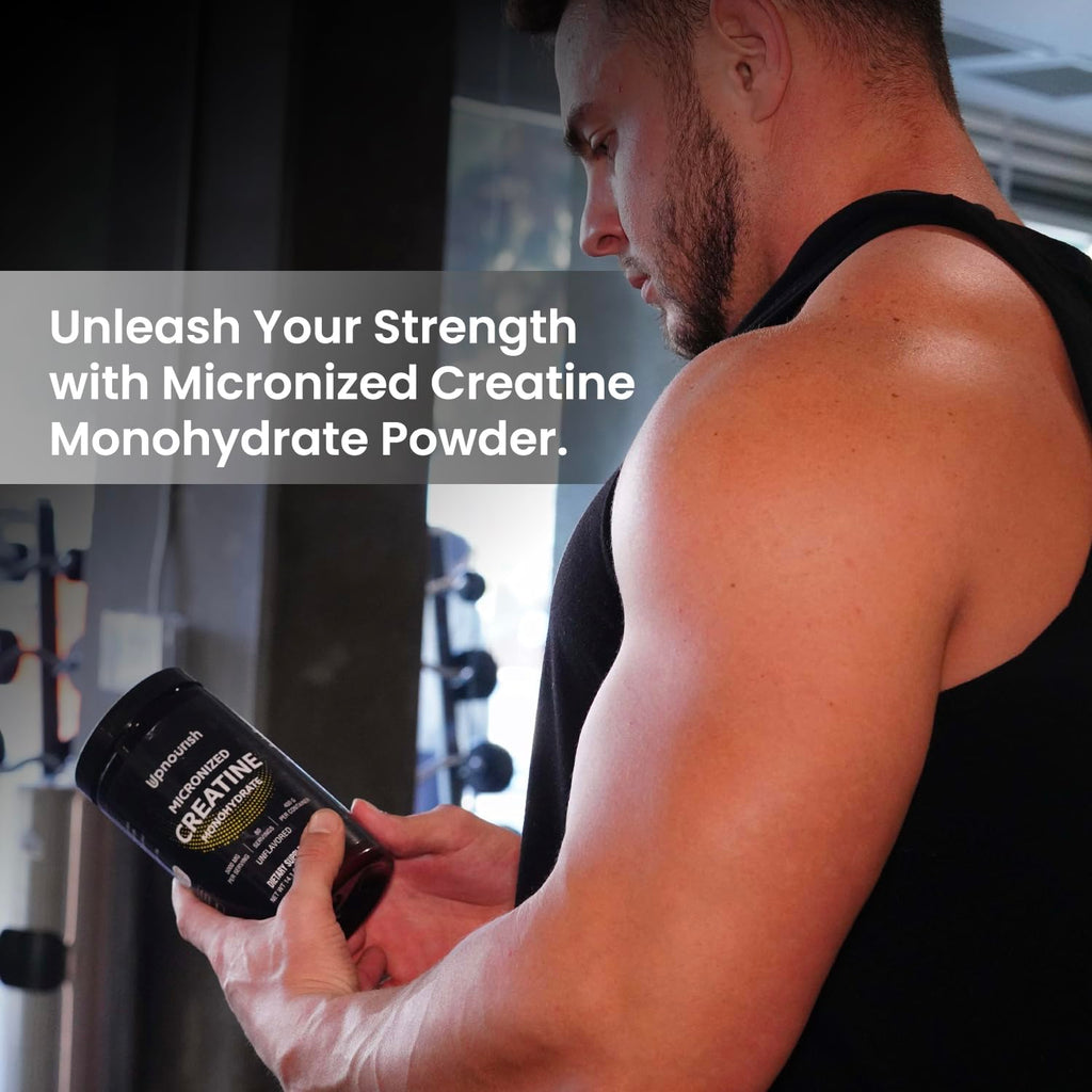 UpNourish Micronized Creatine Monohydrate Powder 400 G - Unflavored Vegan for Pre Workout, Muscle Building Pure Women and Men Instantized Supplement, 80 Servings 14.1096 Ounce UpNourish Au supplements