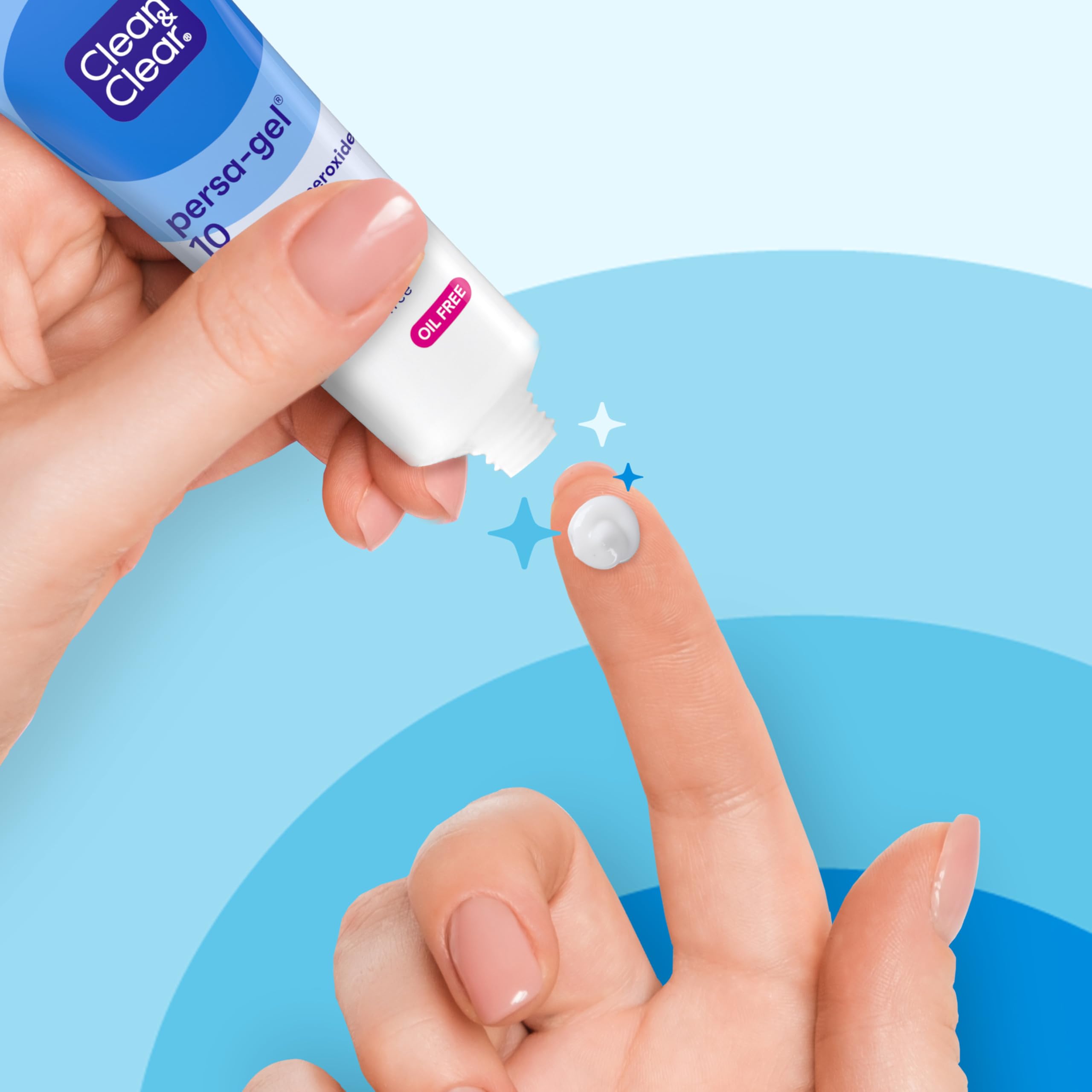 Clean & Clear Persa-Gel 10 Oil-Free Acne Spot Treatment with Maximum Strength 10% Benzoyl Peroxide, Topical Pimple