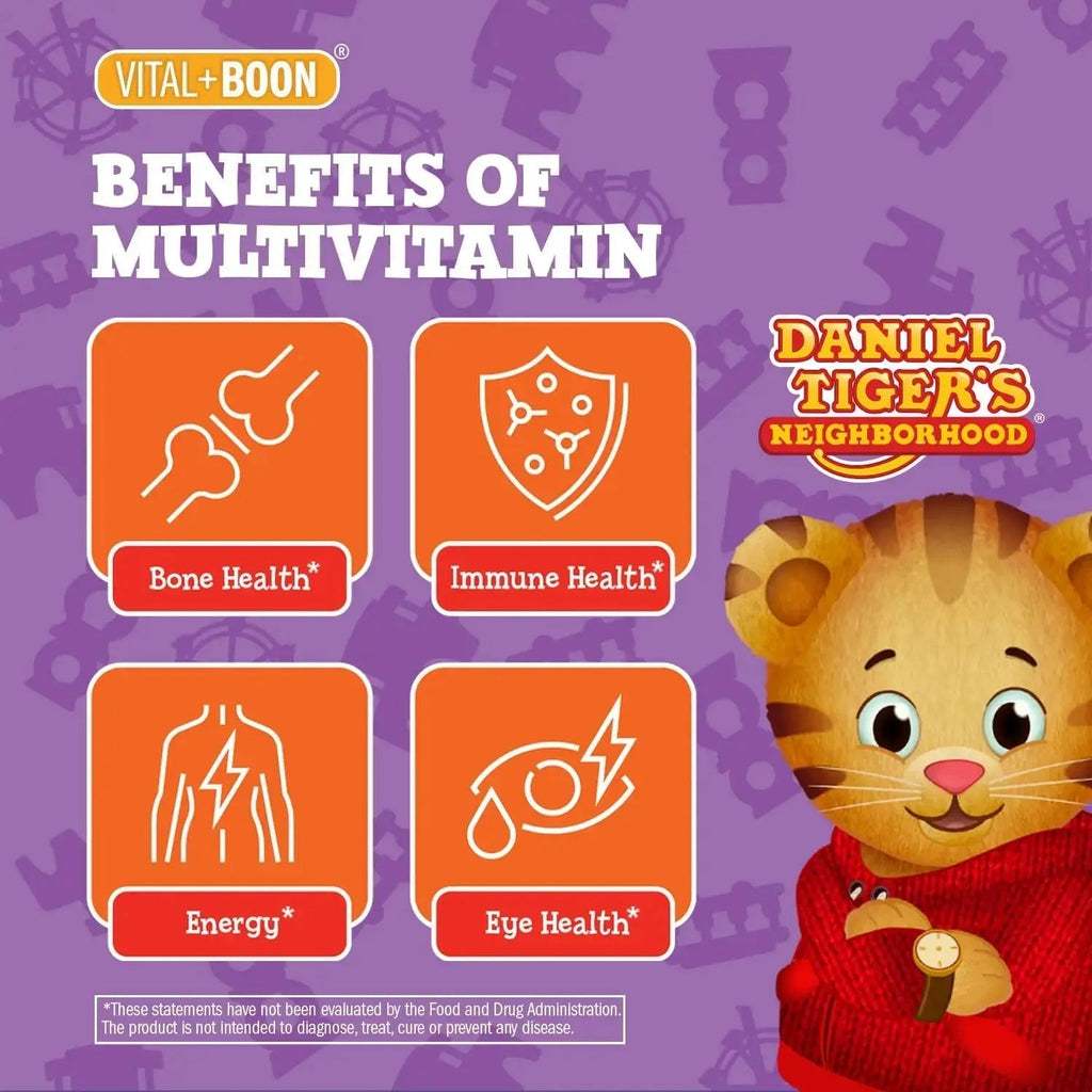 Daniel Tiger - Kids Multivitamin Gummies (60 Gummy Bottle) Toddler 2+ & Kids Vitamins - 12 Essential Vitamins & Minerals to Support Bone Health Avid Au supplements