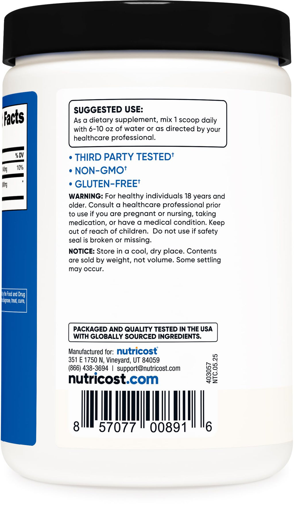 Nutricost HMB Powder (Beta-Hydroxy Beta-Methylbutyrate) 250 Grams - Gluten Free & Non-GMO Nutricost Au supplements