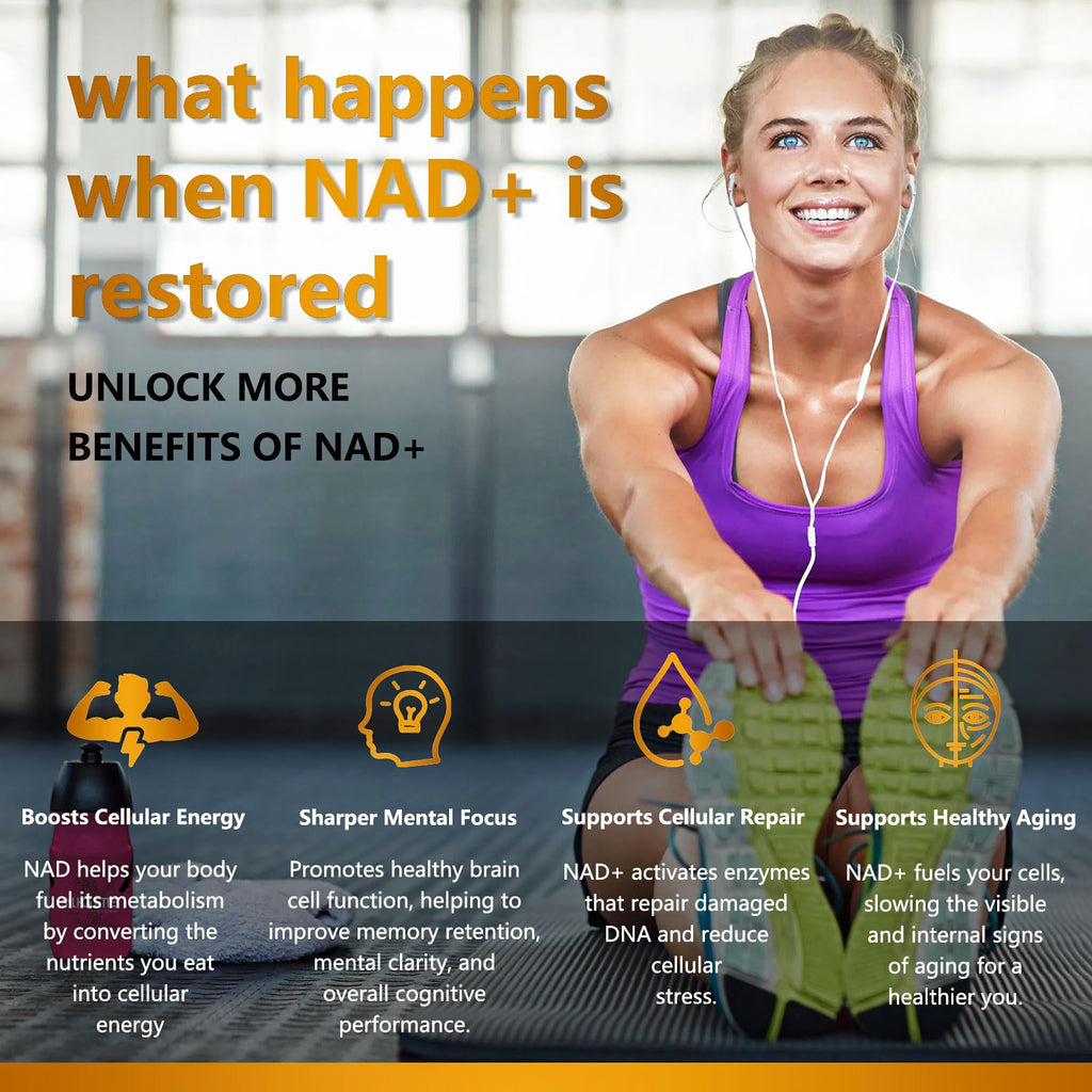 UNcena NAD Supplement 1500mg - Liposomal NAD+ Nicotinamide Riboside with Resveratrol, NAD Plus Boosting - Support Cellular Health, Stamina & Healthy Aging for Women & Men- 120 Capsules UNcena Au supplements