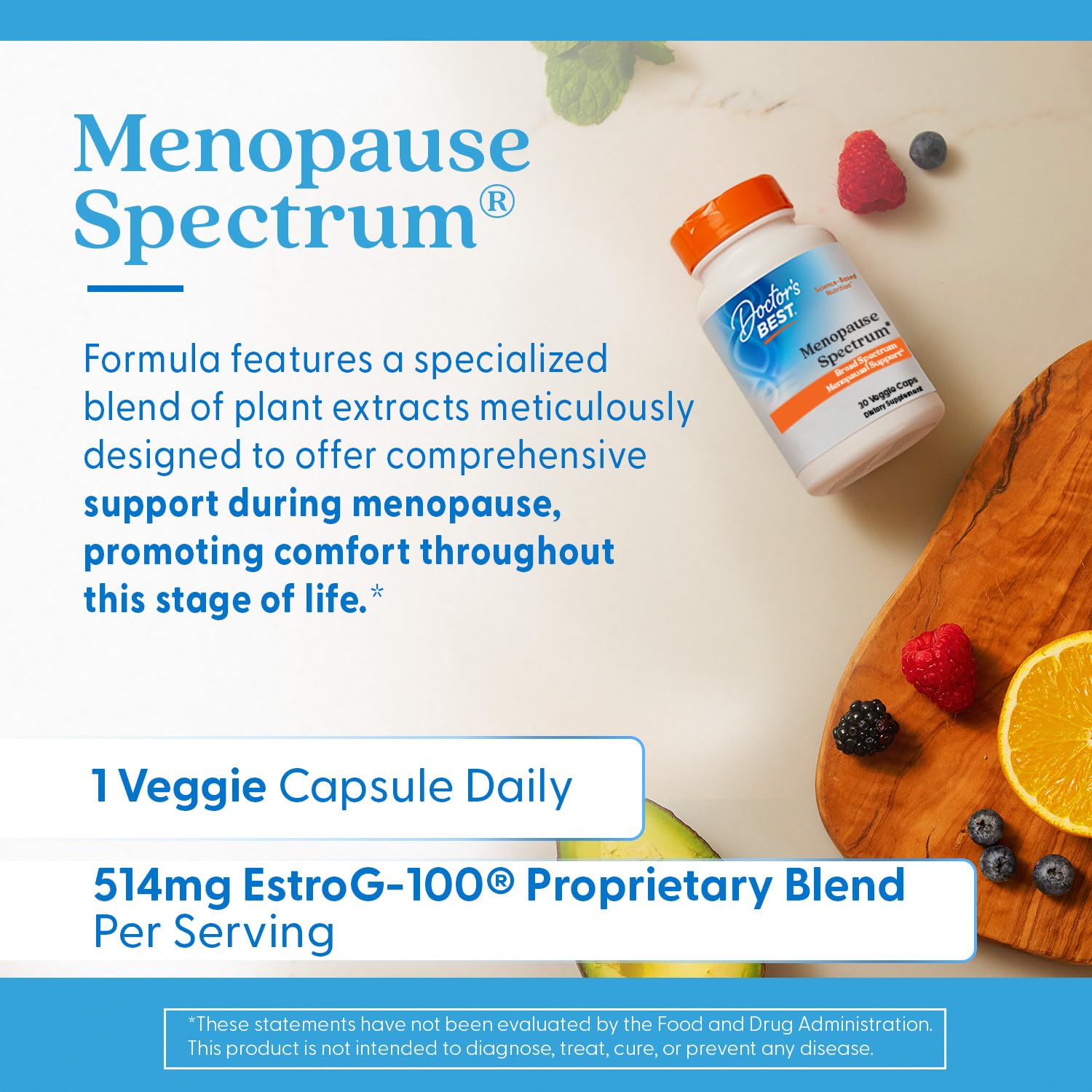 Doctors Best Menopause Spectrum, Broad Spectrum Menopausal Support, Non-GMO, Gluten Free, Soy Free, Vegan 30 Veggie Caps Doctor's BEST Au supplements