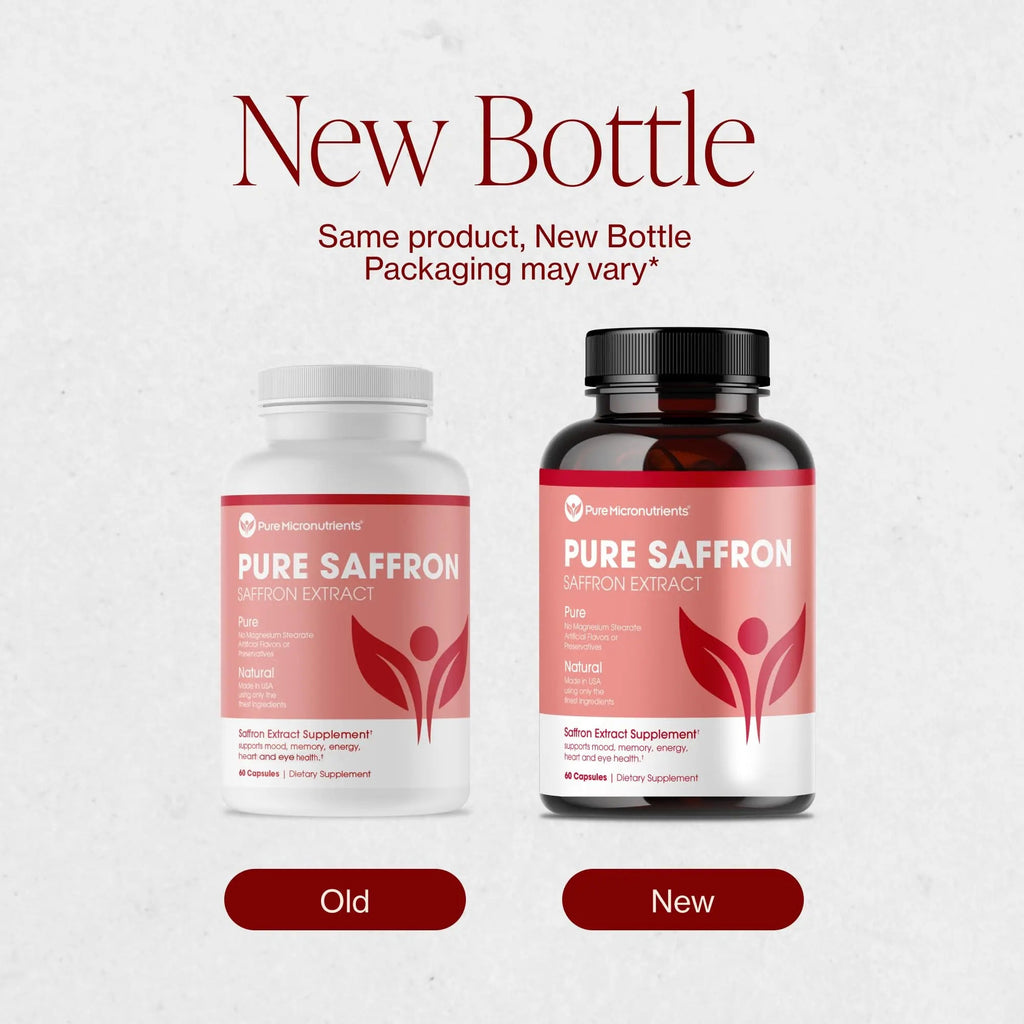Saffron Supplements - 100% Pure Saffron Extract Capsules - Boost Energy & Mood, Support Eye & Heart Health Pure Micronutrients Au supplements
