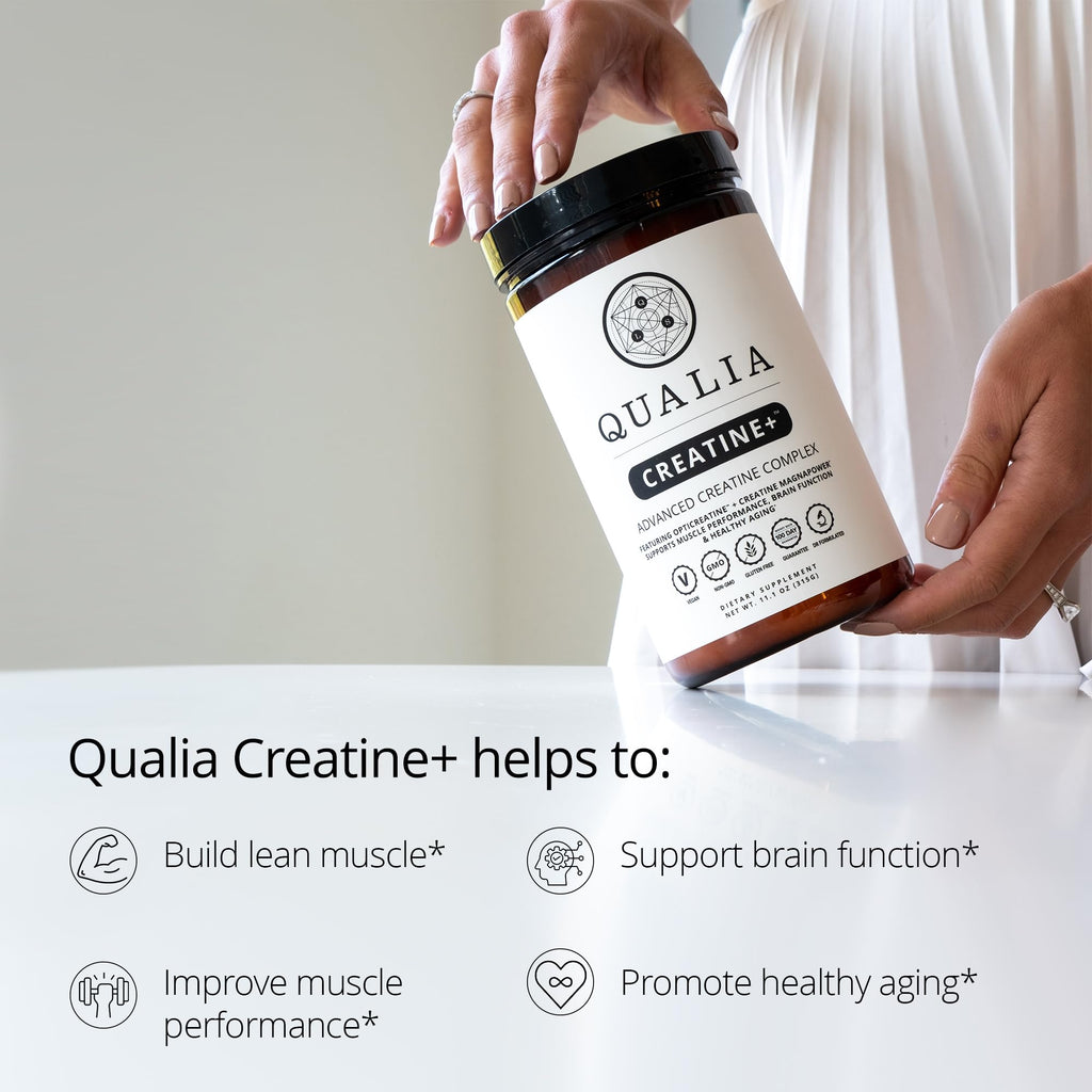 Qualia Creatine | Advanced Creatine Complex | 2 Sources + Magnesium | Optimized Absorption | Muscle Performance, Brain Function, & Healthy Aging QUALIA LIFE SCIENCES Au supplements