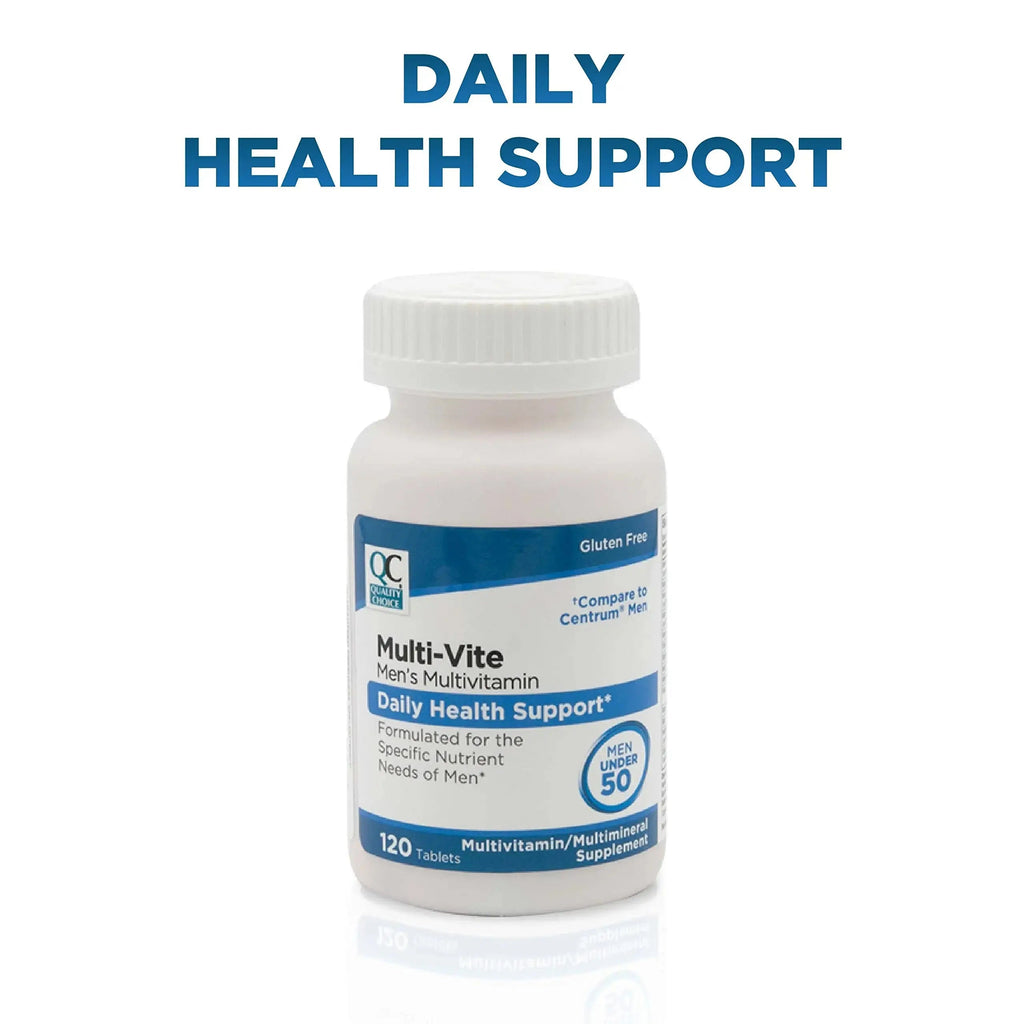 Quality Choice Mens Multi-Vite, Multivitamin Tablets for Daily Health Support Formulated for Men Under 50 in 120 Count Bottles Quality Choice Au supplements