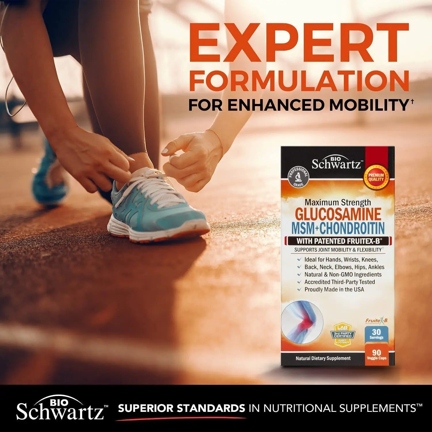 Glucosamine Chondroitin MSM 2110mg - Joint Support Supplement with Turmeric BioSchwartz Au supplements