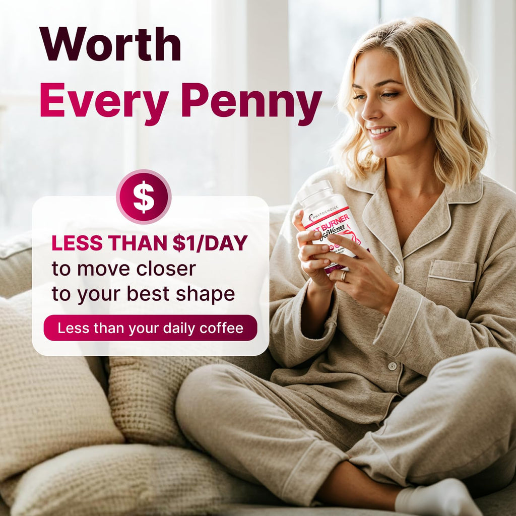 Belly Fat Burner for Women – Powerful Weight Loss Pills That Target Stubborn Belly & Thigh Fat – Thermogenic Metabolism Booster, Appetite Suppressant & Bloating Relief