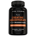 Vital Vitamins Creatine Monohydrate Pills for Women & Men - Micronized Creatine Capsules - Cognitive, Strength, Recovery Support - 3g (3000mg) per Serving - Vegan, Non-GMO, 120 Count Vital Vitamins Au supplements