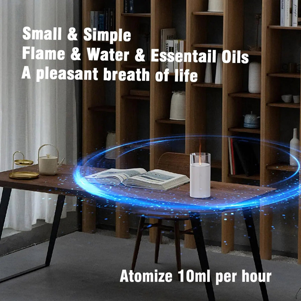 iWeeta Candlelight Diffuser,60ml Rechargeable Battery Operated Low Power Portable 10ml/H Aroma iweeta Au supplements
