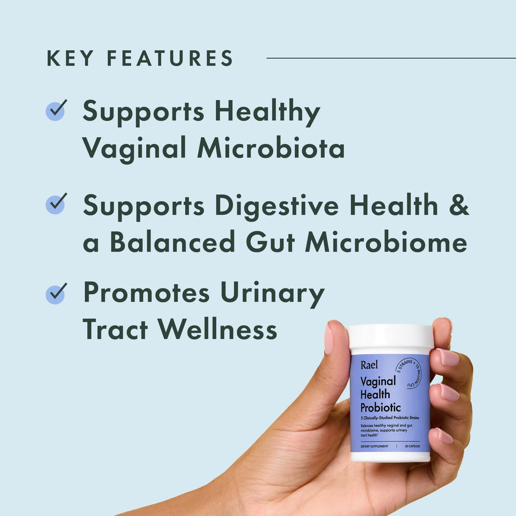 Rael Probiotics for Women - pH Balance Supplement with Prebiotics, Vaginal Immune Health (30 Servings)