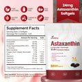 10 in 1 Astaxanthin Supplements 24mg, 4 Month Supply, Astaxantina Antioxidant from Fresh Haematococcus Pluvialis, Contains Lycopene, Grape Seed, Vitamin E