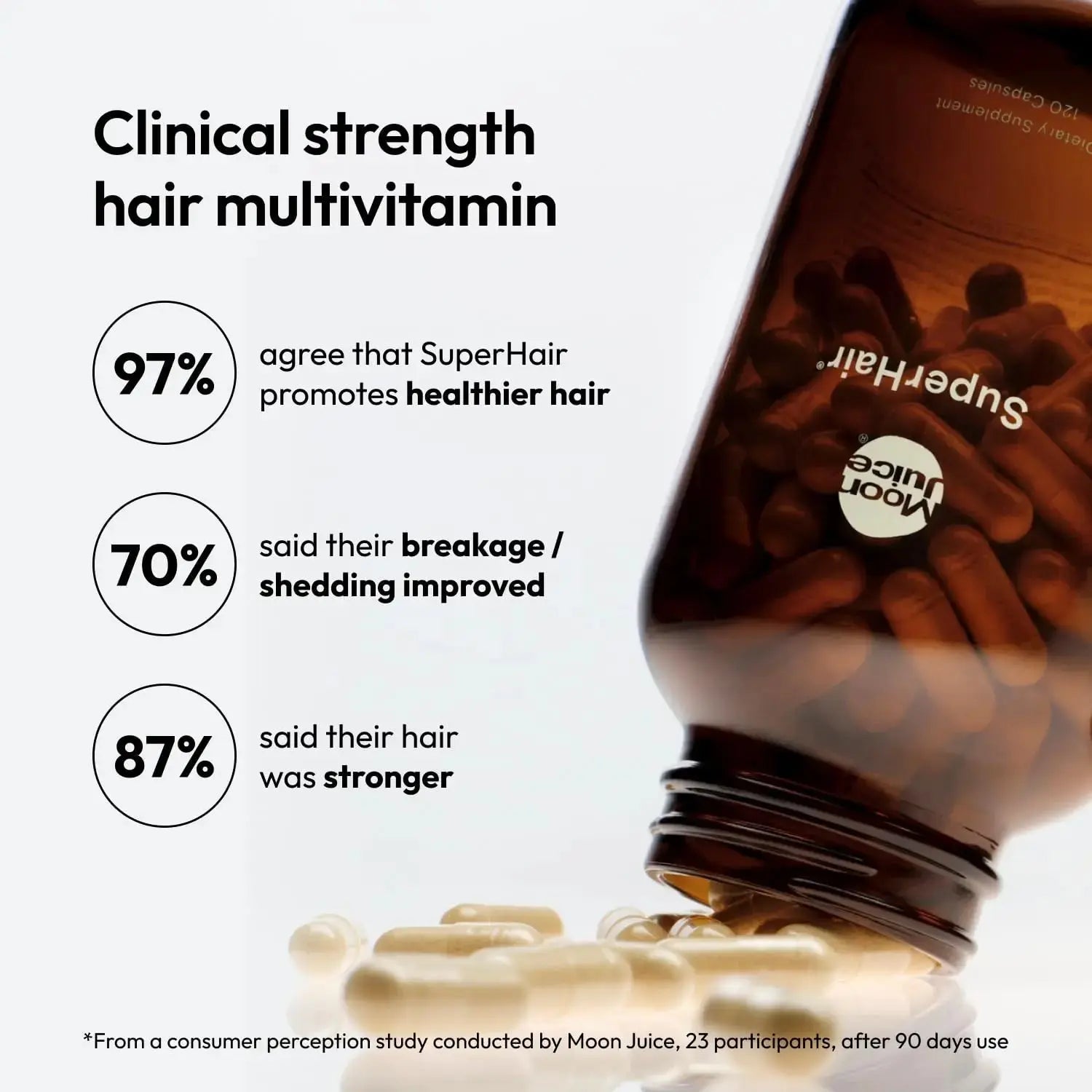 Moon Juice SuperHair Hair Growth Vitamins for Women & Men with Biotin & Saw Palmetto - Clinical Strength Multivitamin Hair Supplement Moon Juice Au supplements