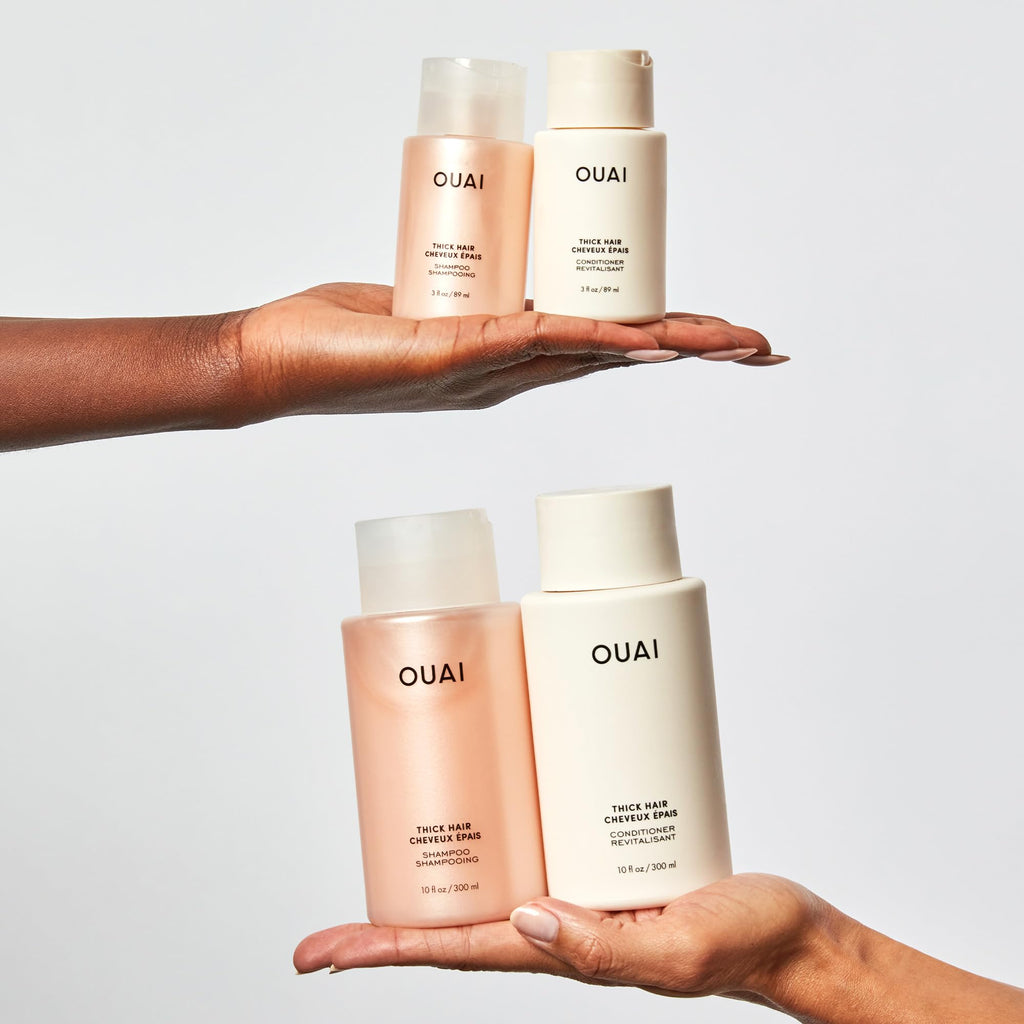 OUAI Thick Shampoo Travel Size - Moisturizing Shampoo with Keratin, Marshmallow Root, Shea Butter, Avocado Oil for Thick Hair - Strengthens & Hydrates - Paraben & Sulfate Free (3 Fl Oz) OUAI Au supplements