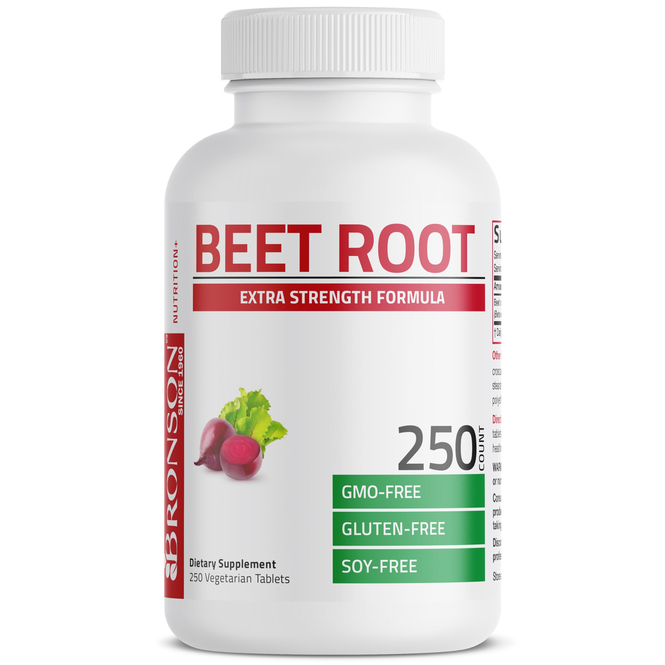 Bronson Beet Root Extra Strength, Non-GMO, 250 Vegetarian Tablets