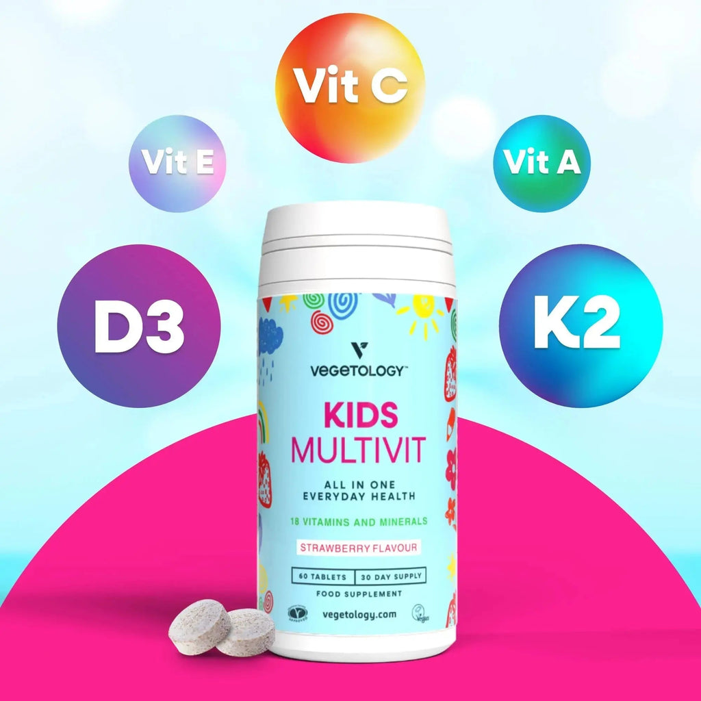 VEGETOLOGY Kids MultiVitamin Supplement, Vegan Chewable Multivitamin for Immune Support, Energy, & Growth, 18 Essential Vitamins & Minerals VEGETOLOGY Au supplements