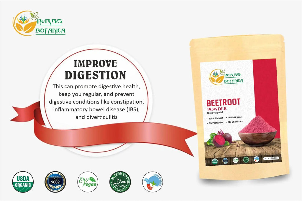 Herbs Botanica Beetroot Powder Organic for Baking and Smoothies | Nitric Oxide Suppement Herbs Botanica Au supplements