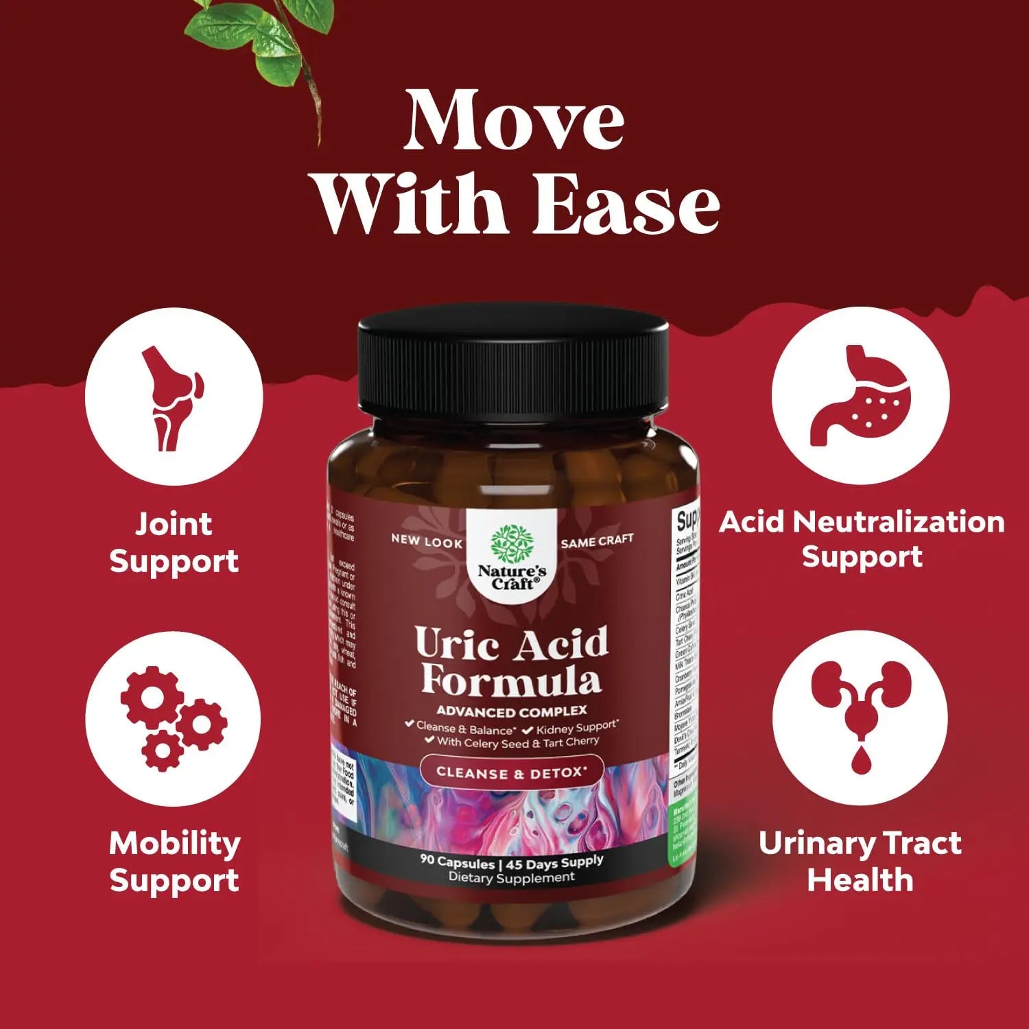 Tart Cherry Capsules for Joint Support and Kidney Cleanse - Daily Uric Acid Detox and Cleanse Natures Craft Au supplements