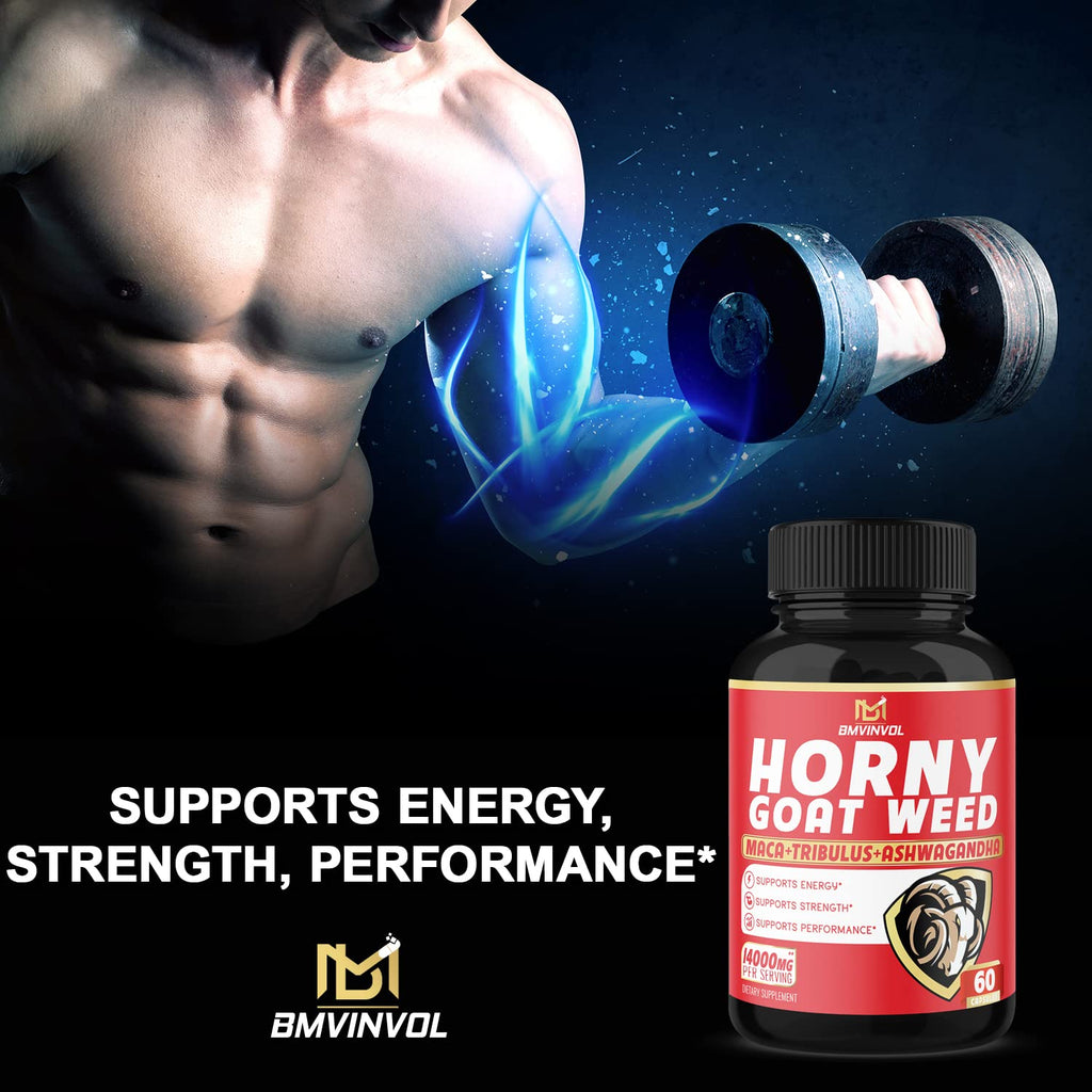 BMVINVOL Horny Goat Weed Capsules, Boost Energy,14000mg Herbal BMVINVOL Au supplements