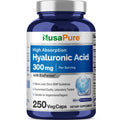 NusaPure Hyaluronic Acid 300mg 250 Veggie Capsules (Non-GMO, Vegan) NusaPure Au supplements