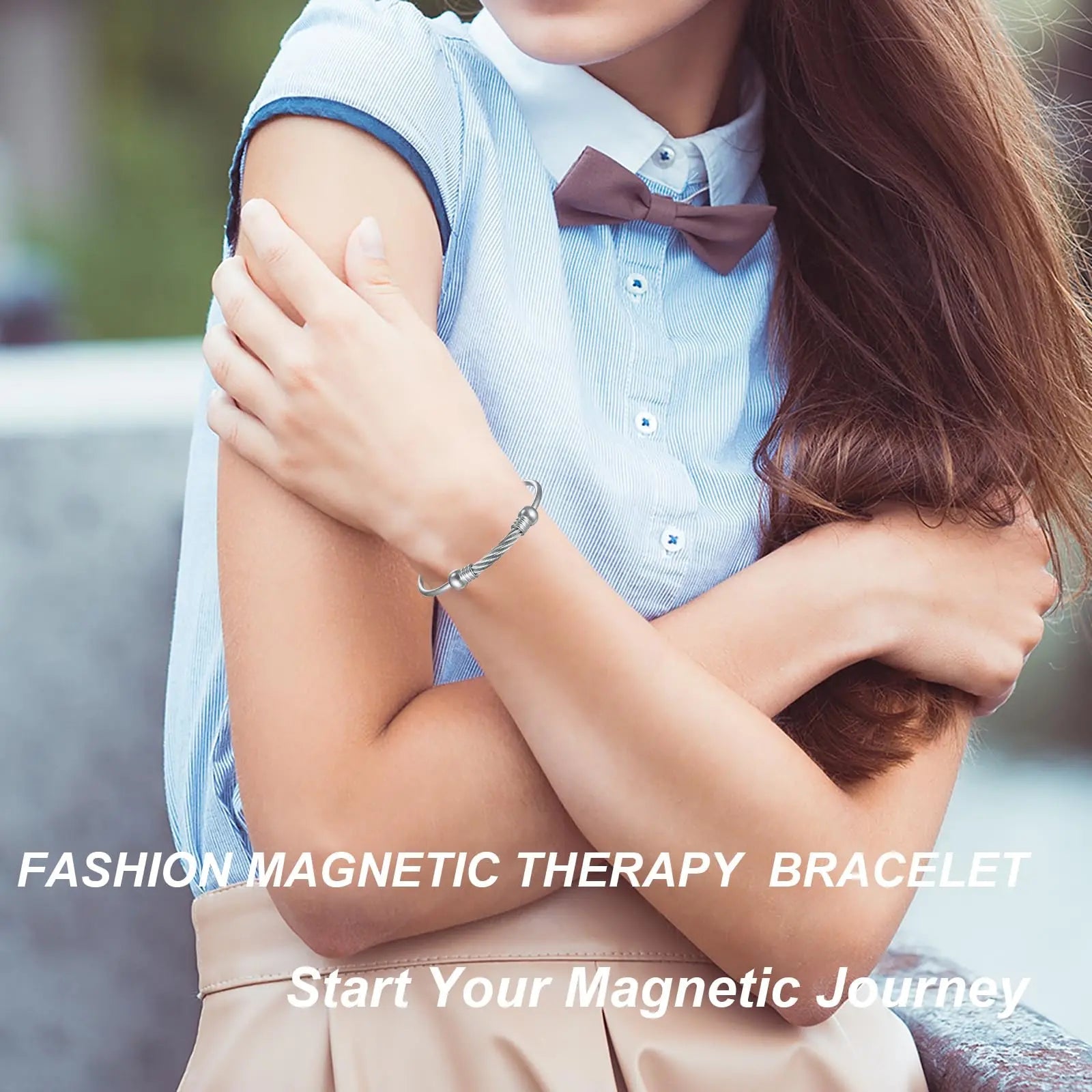 EnerMagiX Magnetic Bracelet for Women for Arthritis and Joint,Twisted Cable Stainless Steel Bangle EnerMagiX Au supplements