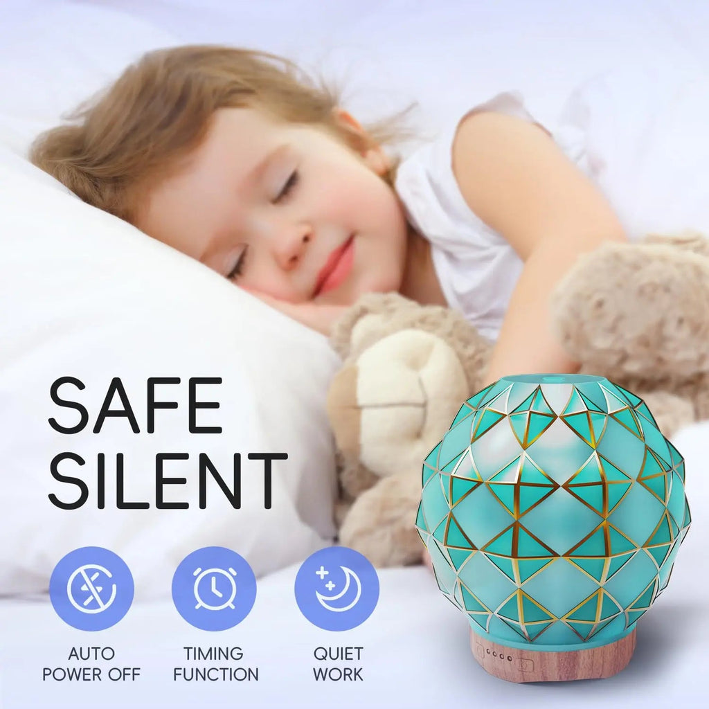 Youenkity Essential Oil Diffuser, Glass Ultrasonic Aromatherapy Diffuser with 7 Color LED Lights YOUENKITY Au supplements
