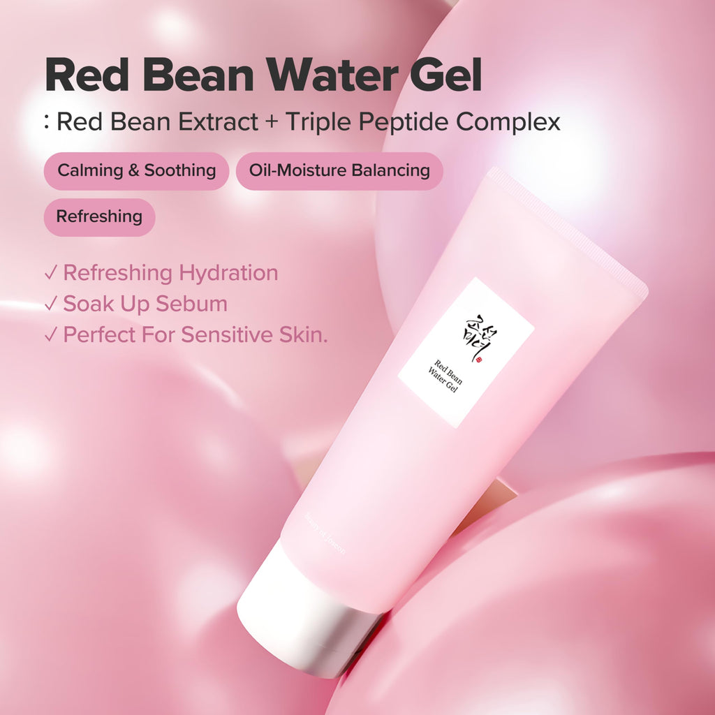 Beauty of Joseon Red Bean Water Gel Hydrating Peptide Hydro Boost Moisturizer for Acne Prone Dry Skin, Korean Skin Care