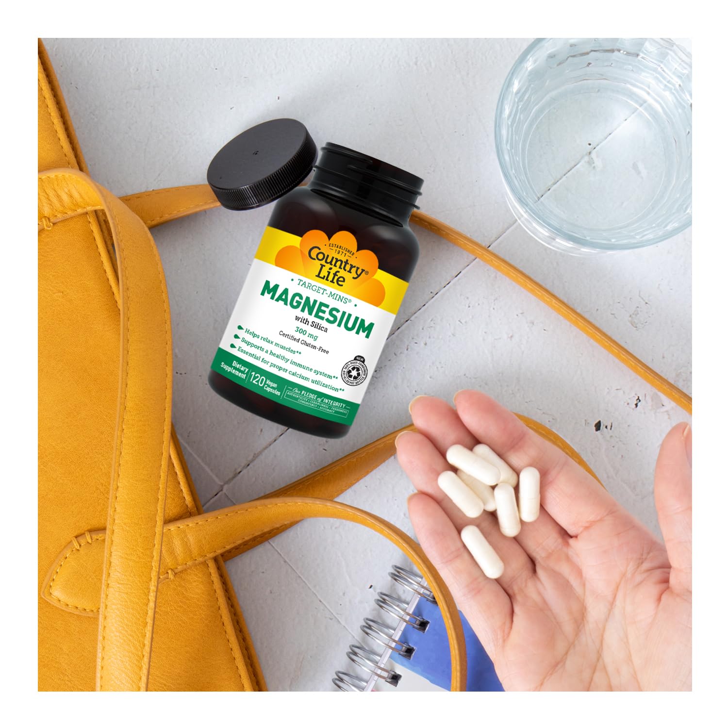 Target-Mins Magnesium with Silica 300 mg 120 Vegetarian Capsules Country Life Au supplements