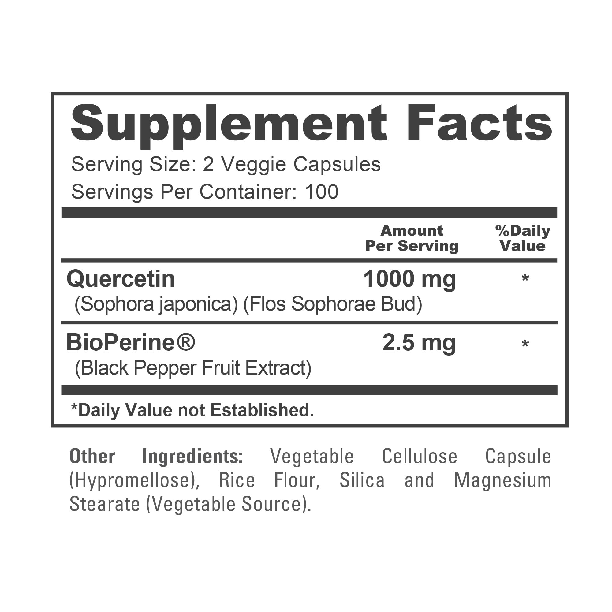 NusaPure Quercetin - Suitable for Vegetarian/Vegan, Non - GMO - 1000 mg - 200 Capsules NusaPure Au supplements