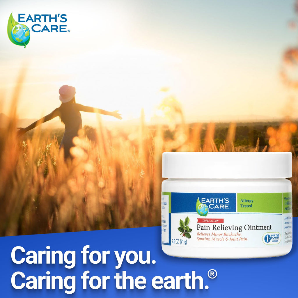 Earth's Care Pain Relieving Ointment - Triple Action Muscle and Joint Cream - Topical Analgesic 2.5 oz. (71 g) Earth's Care Au supplements