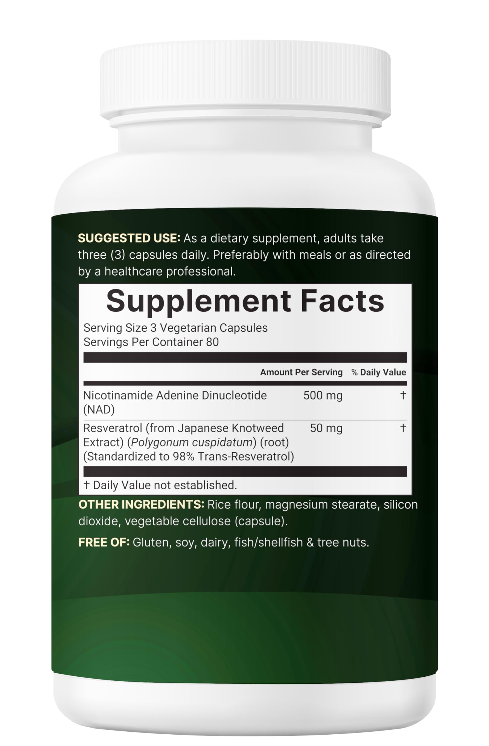 Micro Ingredients NAD+ 500mg with Resveratrol, 240 Veggie Capsules | 2-in-1 NAD Supplement for Women & Men | NMN Pathway Alternative | Non-GMO, Gluten Free Micro Ingredients Au supplements