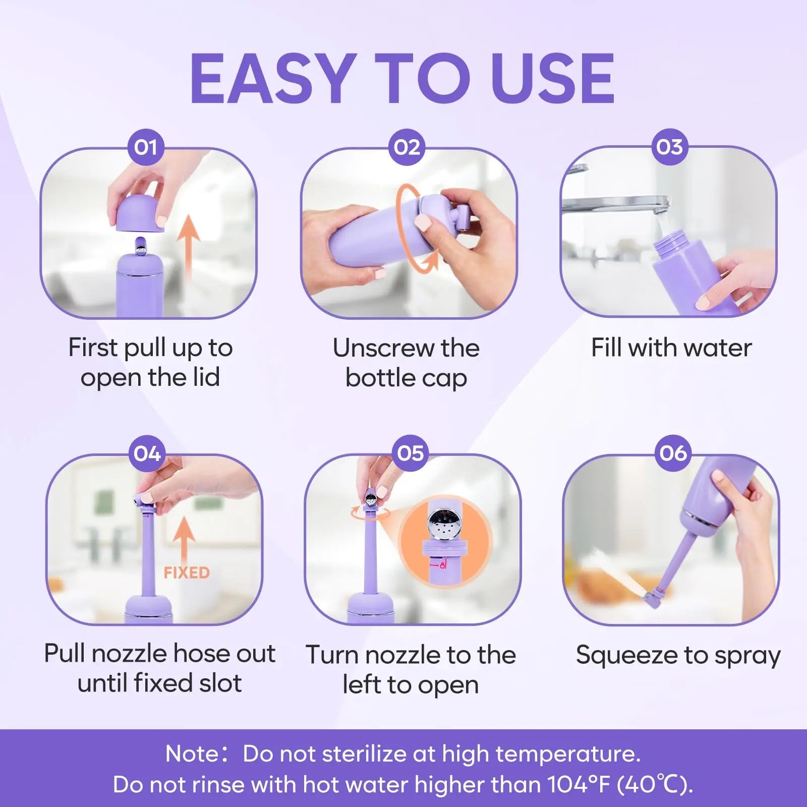 Portable Peri Bottle for Postpartum & Perineal Care: Easy@Home Handheld Bidet Perfect for Personal Easy@Home Au supplements