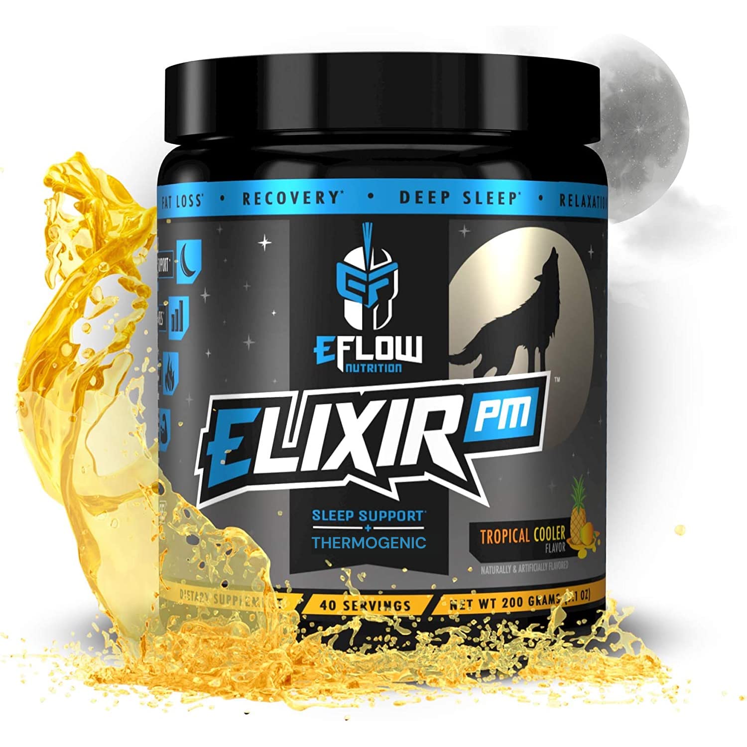 eFlow Nutrition Elixir PM - Night time Fat Burner and Natural Sleep Support - GABA, l-carnitine eFlow Nutrition Au supplements