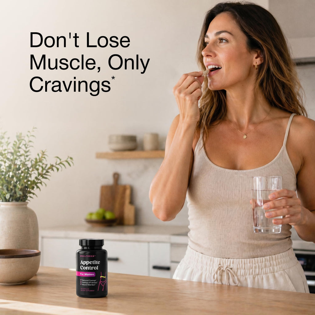 UNALTERED Appetite Control for Women - Support Cravings, Fullness, & Weight Management - Dietary Supplement with Chromium Picolinate & Glucomannan