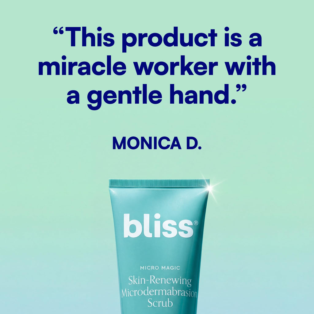 Bliss Micro Magic Skin-renewing Microdermabrasion Scrub | Smoothing Volcanic Pumice & Purifying Kaolin Clay | Refreshed Glow Straight-from-the-Spa