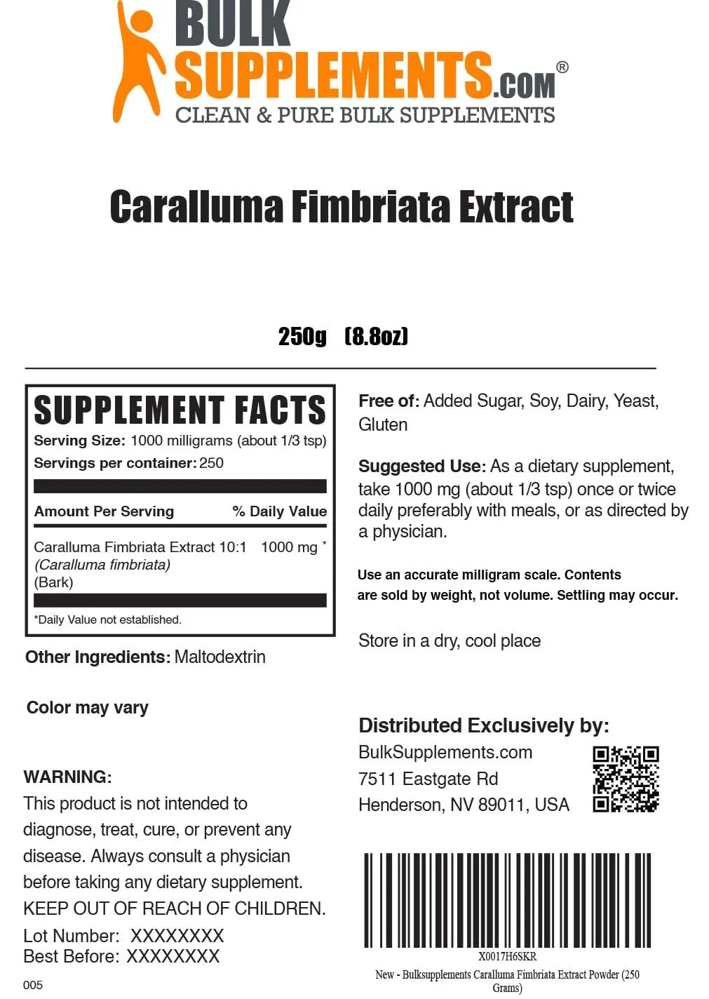 BulkSupplements.com Caralluma Fimbriata Extract Powder - Herbal Supplement for Digestive BULKSUPPLEMENTS.COM Au supplements
