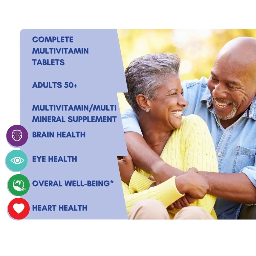 Equate Adult 50+ One Daily Complete Multivitamin Multimineral Supplement Tablets, Healthy Brain Aus Healthcare Au supplements