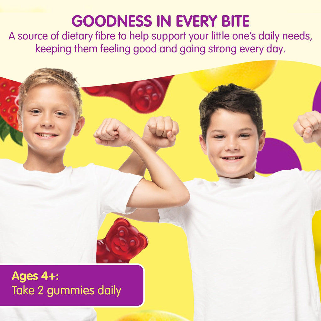 L’il Critters Fiber Daily Gummy Supplement for Kids, for Digestive Support, Berry and Lemon Flavors, 90 Gummies