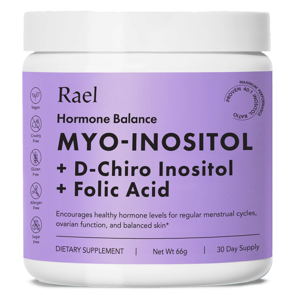 Rael Hormone Balance for Women, Inositol Powder Supplement - Vitamin B8, 40:1 Proven Ratio, Folic Acid for Ovarian Function (30 Servings) Rael Au supplements