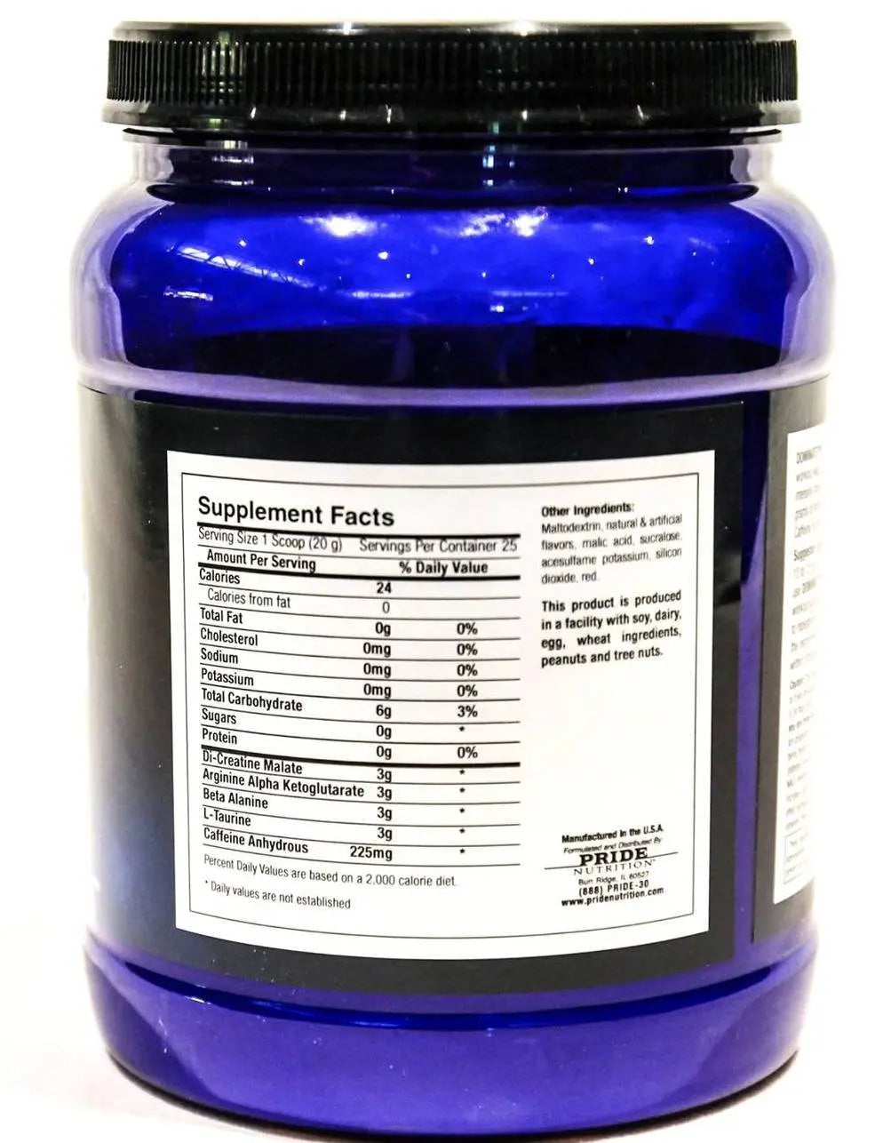 #1 Pre Workout - Dominate X 500g - Best Nitric Oxide & Creatine Pre-Workout Formula Pride Nutrition Au supplements