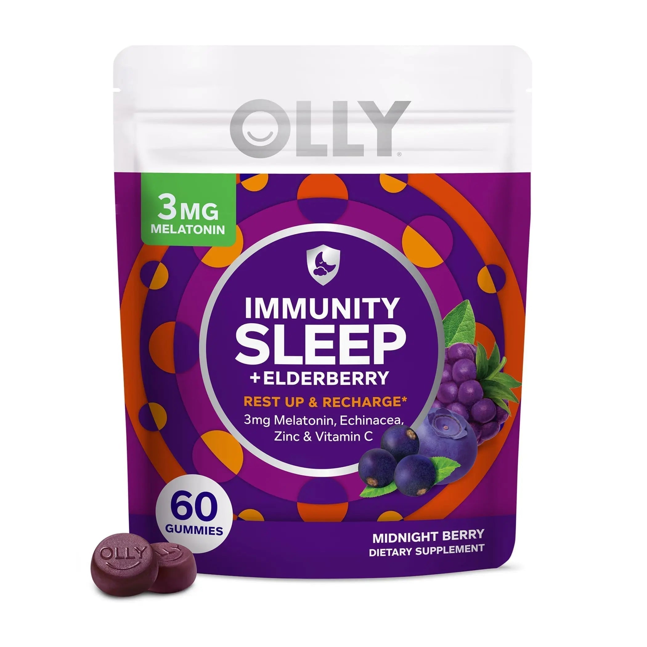OLLY Immunity Sleep and Women's Multivitamin Gummy Vitamin Bundle (60 + 90 Count) OLLY Au supplements
